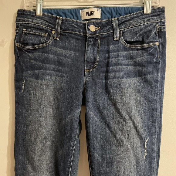 Paige Jeans Women Size 28 Blue Skyline Boot Medium Wash Denim Bootcut - Picture 2 of 9
